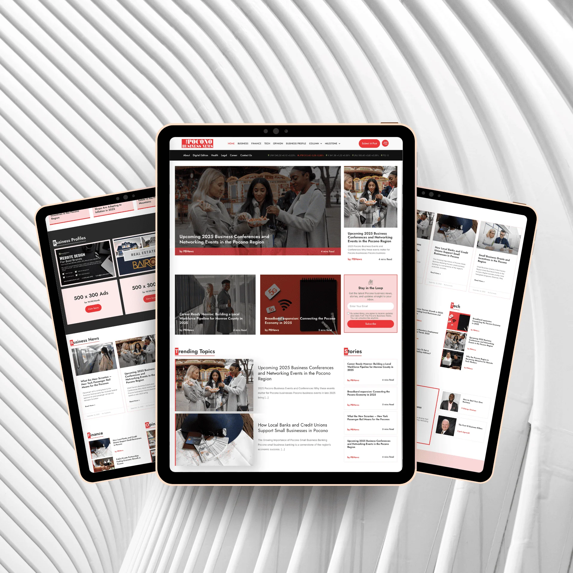 The Pocono Business News website