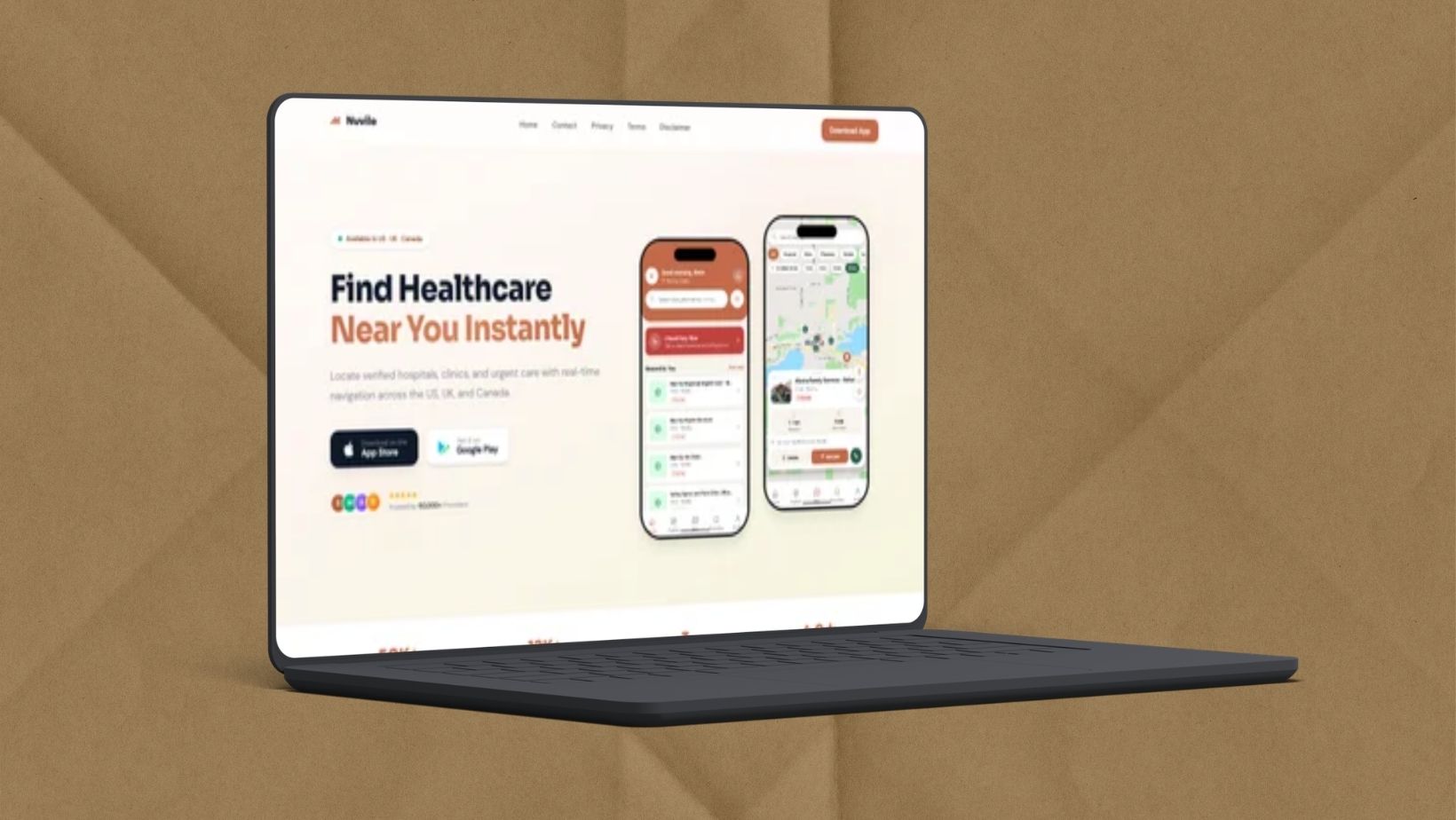 Nuvilo App Landing Page
